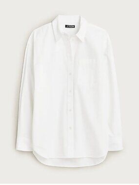 EUC J. Crew Étienne white oversized shirt in lightweight oxford - Size L
